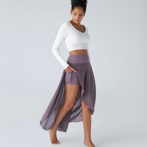 Small Halara High Low Ruffle Maxi Skirt